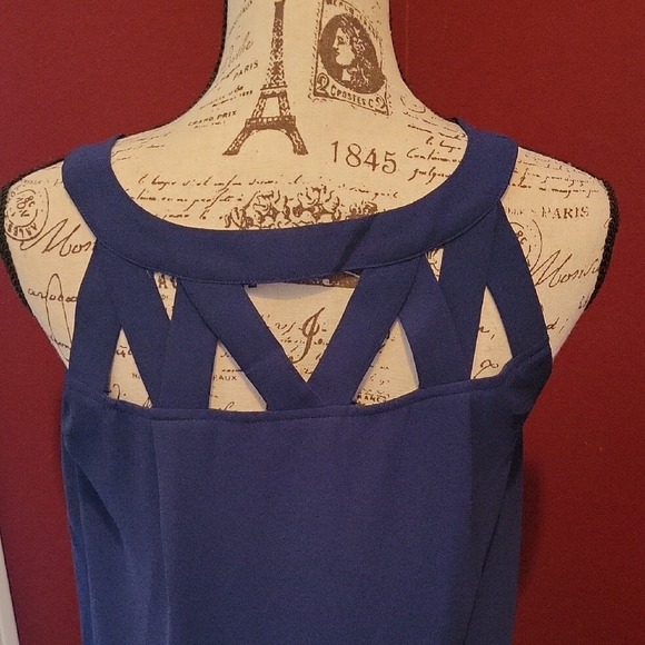 Peach Love California Blue V-Neck Sundress Mini - Picture 5 of 8